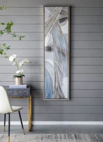 Set of 2 Elongated Modern Abstract Oil Paintings, Wall Art for Living Room Dining Room Bedroom Office Entryway, 20" x 71"