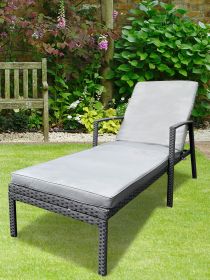 Outdoor Patio Lounge Chairs Rattan Wicker Patio Chaise Lounges Chair Gray