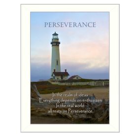 "Perseverance" By Trendy Decor4U, Printed Wall Art, Ready To Hang Framed Poster, White Frame