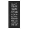 "Family Rules" By Susan Ball, Printed Wall Art, Ready To Hang Framed Poster, Black Frame