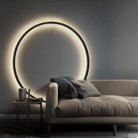 47" Minimalist Circle Wall Light