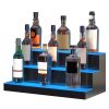 VEVOR LED Lighted Liquor Bottle Display Bar Shelf RF & App Control 24" 3-Step