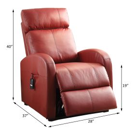 ACME Ricardo Recliner w/Power Lift in Red PU 59406