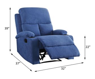 ACME Rosia Recliner (Motion) in Blue Velvet 59545