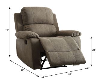 ACME Bina Recliner (Motion) in Gray Polished Microfiber 59528