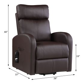 ACME Ricardo Recliner w/Power Lift, Brown PU 59498