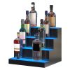 VEVOR LED Lighted Liquor Bottle Display Bar Shelf RF & App Control 16" 4-Step