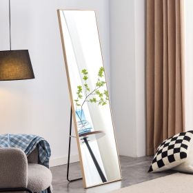 The3rd generation packaging upgrade includes a light oak solid wood frame full length mirror, dressing mirror, bedroom entrance, decorative mirror