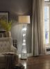 LED Night Light, Silver Finish Luxurious Floor Lamp 1pc Modern Aesthetic Living Room Bedroom Lamps