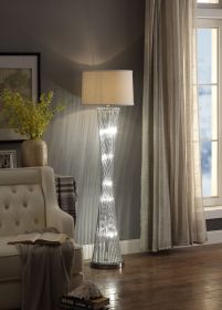 LED Night Light, Silver Finish Luxurious Floor Lamp 1pc Modern Aesthetic Living Room Bedroom Lamps