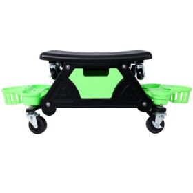 Rolling Detail Creeper Seat, Roller Mechanic Detail Practical Seat, Rolling Mechanical Bench On Wheels, Removable Tool Tray Drawer, 300 Lb Capacity Fo