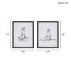 Sketch 2-piece Framed Glass and Matted Wall Art Set