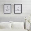 Sketch 2-piece Framed Glass and Matted Wall Art Set