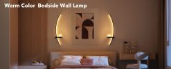 2-Pack Modern Orb Arc Wall Lamp, Plug in Wall Sconces for Living Room Bedside