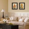 "Flowers Collection" 2-Piece Vignette By Ed Wargo, Printed Wall Art, Ready To Hang Framed Poster, Black Frame