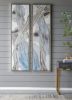 Set of 2 Elongated Modern Abstract Oil Paintings, Wall Art for Living Room Dining Room Bedroom Office Entryway, 20" x 71"