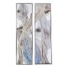 Set of 2 Elongated Modern Abstract Oil Paintings, Wall Art for Living Room Dining Room Bedroom Office Entryway, 20" x 71"