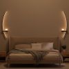 2-Pack Modern Orb Arc Wall Lamp, Plug in Wall Sconces for Living Room Bedside