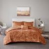 4 Pcs Velvet Comforter Set with Throw Pillow(Full/Queen)