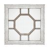 48"x48" Antique Style Decorative Square Wall Mirror with Mirrored Frame, Wall Decor for Living Room Entryway, Console Lean Against Wall