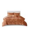 4 Pcs Velvet Comforter Set with Throw Pillow(Full/Queen)