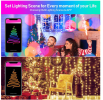 100-light 33 ft. Outdoor USB or Battery Operated Integrated LED Fairy String Light - App Control 44-Modes RGB Color