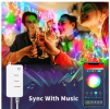 66-light 33ft. Outdoor USB or Battery Operated Integrated LED Fairy String Light-App Control Music Sync Twinkle Light