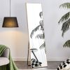 The3rd generation packaging upgrade includes a light oak solid wood frame full length mirror, dressing mirror, bedroom entrance, decorative mirror