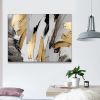 Framed Canvas Wall Art Decor Abstract Style Painting, Gold and Silver Color Painting Decoration For Office Living Room