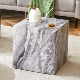 Elevate Your Living Space With This Modern MDF Coffee Table, Which Showcases Gray Textured Patterns. It Is Characterized By Stylish Design. (Color: Grey)