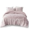 Crushed Velvet Sherpa Reversible Comforter Set