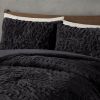 Ruched Fur Down Alternative Comforter Set