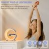 RGB Light Bar Smart Light Sunrise Alarm Clock; Dimmable Table Lamp With Fast Wireless Charger Alarm Clock For Heavy Sleepers Adults For Bedroom; Dorm;