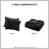 Ruched Fur Down Alternative Comforter Set