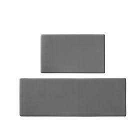 Kitchen Floor Mat Two-piece Set Of Non-slip, Waterproof And Easy To Scrub For Home, Kitchen (Option: Grey-44x13x13cm)